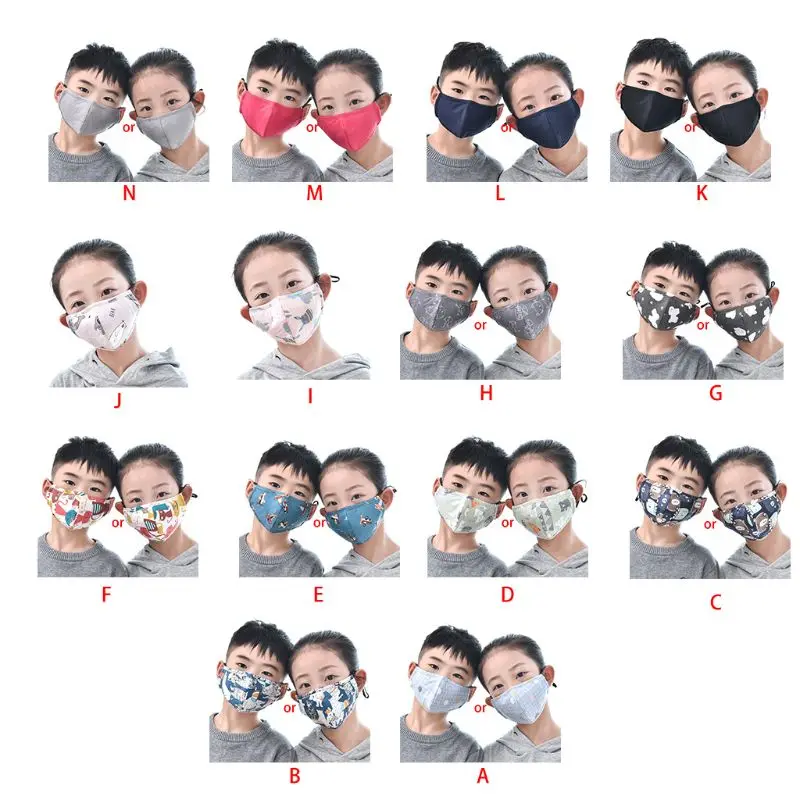 

Cotton PM2.5 Children Mouth Face Mask Anti Dust Pollution Respirator Washable