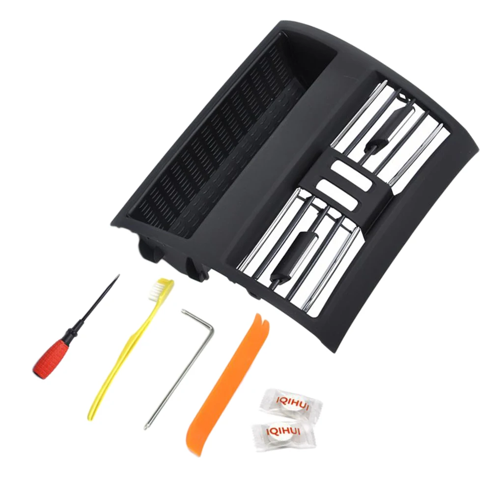 

Rear Air Grille + Mounting Tool , Back Console Grill Dashboard Air Conditioning Vent for BMW 5 Series 520 523 525 528 530 535