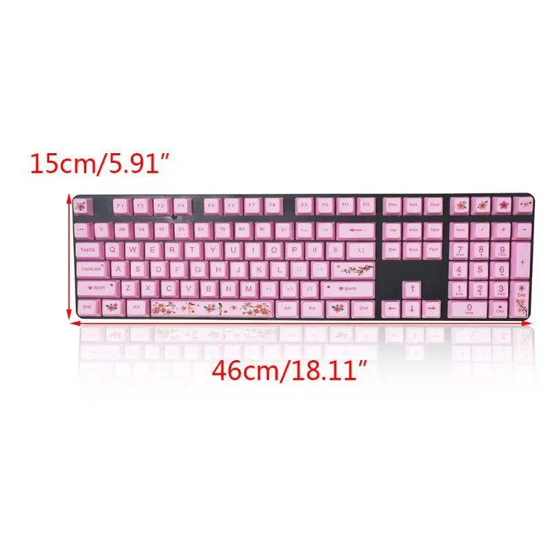 1 Набор сменных OEM PBT 108 Keycaps краситель сублимация Восточная вишня Keycap для Readson GANSS