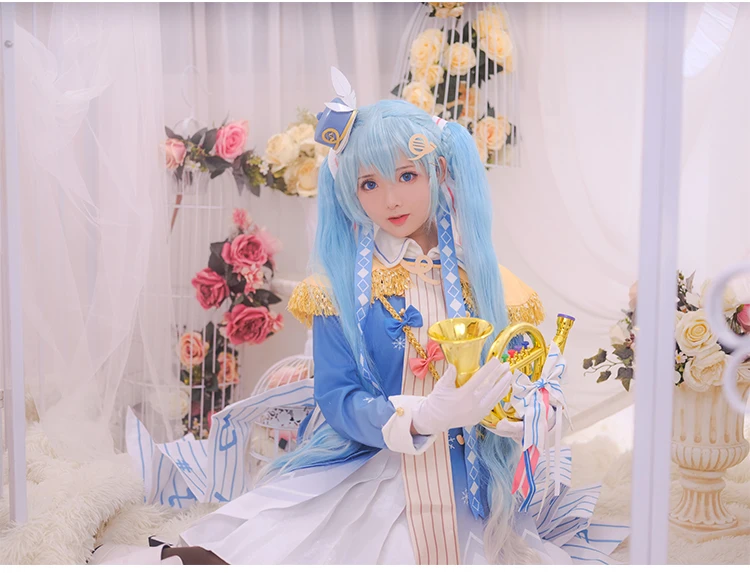 Косплей «Love Vocaloid Snow Miku»; коллекция года; Хацунэ Мику; маскарадный костюм; модельные туфли; костюмы на Хэллоуин