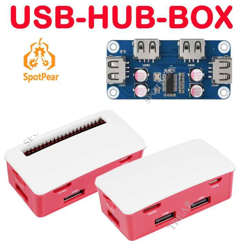 Raspberry Pi Serie Zero Usb Hub Hat (B) Usb Hub Box 4X Porte Usb 2.0