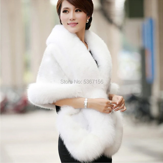 cheap faux fur shawl