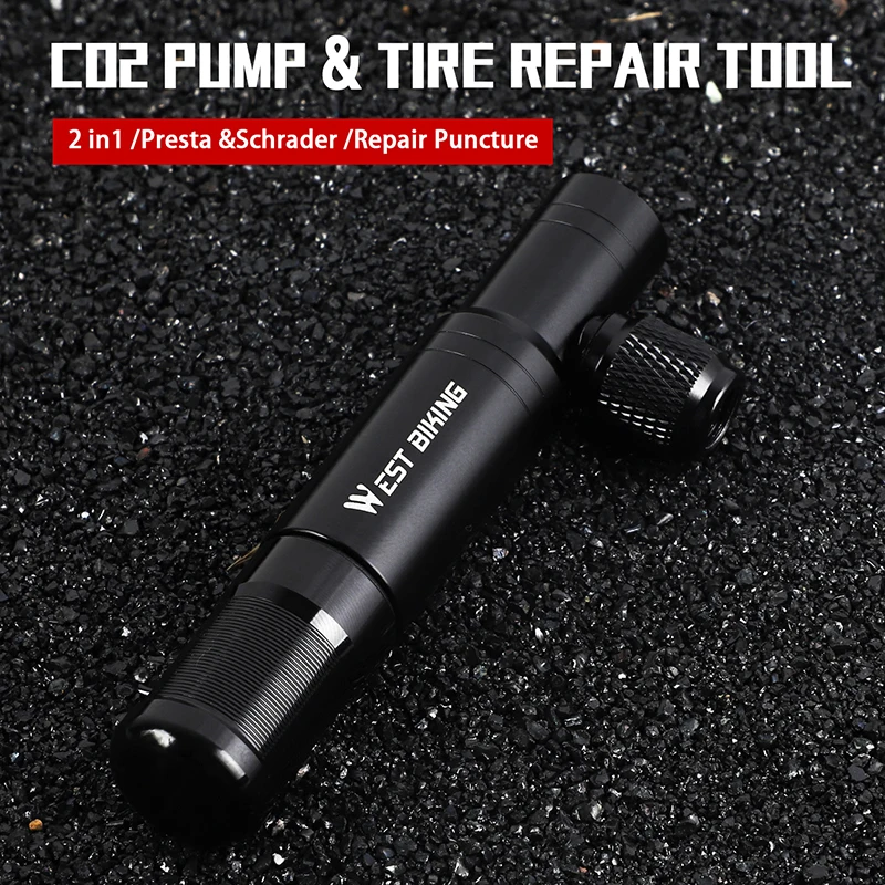 2 in 1 Bike Pump CO2 Tire Repair Tool-beesoffpeak