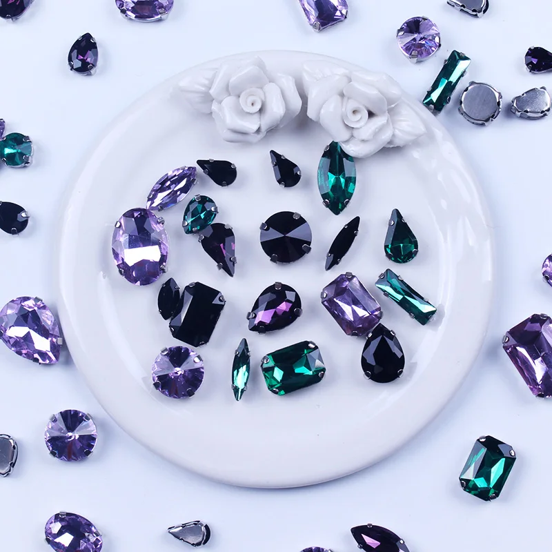 

20 PCS Different Shapes Rhinestones Mixed Style Applique Glue On Iron On Crystals Rhinestone Strass Thermomix Rhinestones Crafts F