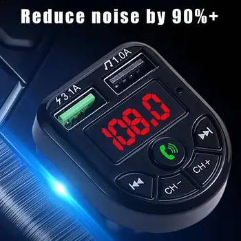 

Bluetooth 5.0 FM Transmitter Car Kit MP3 Modulator Charger Audio Wireless Handsfree Dual Player Fast USB Receiver B0J1