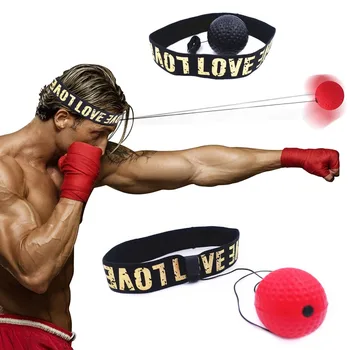 

Boxing Ball Reflex Speed Punch Ball Sanda Boxer Raising Reaction Force Hand Eye Training Set Stress Gym Muay Thai Exercise