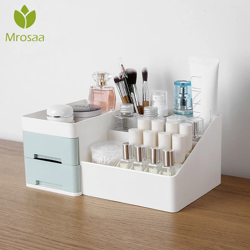 New Cosmetic Storage Box Drawer Desktop Plastic Makeup Dressing Table Skin Care Rack House Organizer Container Cosmetic Sundries