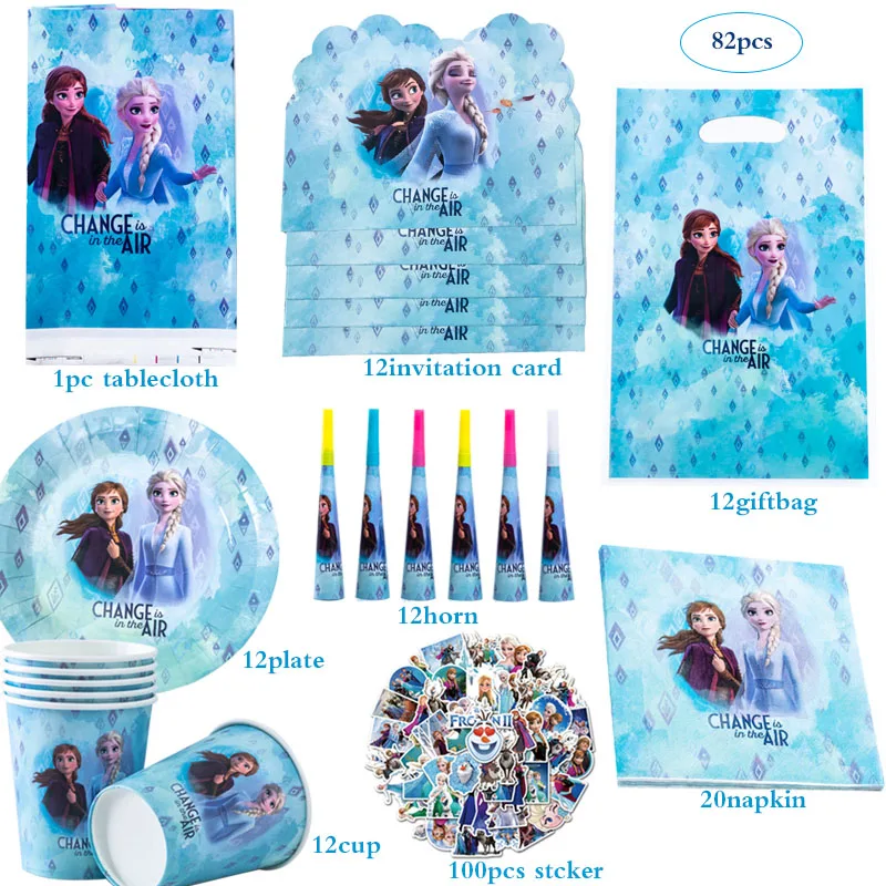 

Disney Frozen Party supplies Sponge-Bob girl Baby baptism Boy Favor Supper Game theme party sticker first birthday decoration