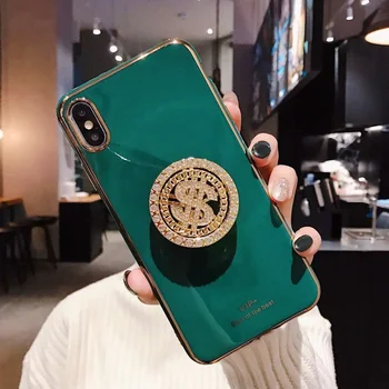

Rotating Dollar TPU Case For Samsung Note 10 Plus 9 S10 S9 Plating Cover For Samsung Galaxy A30 A50 A10 A20 Glitter Holder EEMIA