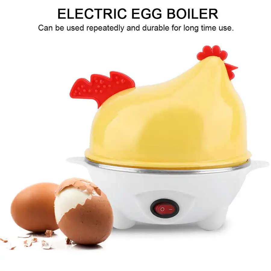 7 Eggs  Electric Egg Boiler Chicken Shape Eggs Cooker Multifunctional Corn Steamed Heating Milk Kitchen Breakfast Utensil 1