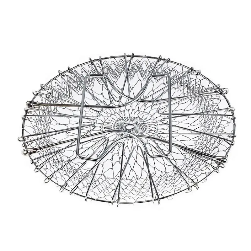 1 шт., корзина для шеф-повара, складная промывка паром, штамповка, фри, французская Волшебная корзина, сетчатая корзина, сетчатый фильтр, сетка для еды, кухонный инструмент для приготовления пищи