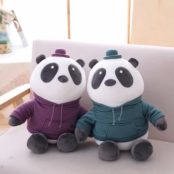 

Cute Cartoon Panda wearing clothes Plush Stuffed Animal Toys For Baby Infant Soft Lovely Doll Gift Present Doll Children Toy