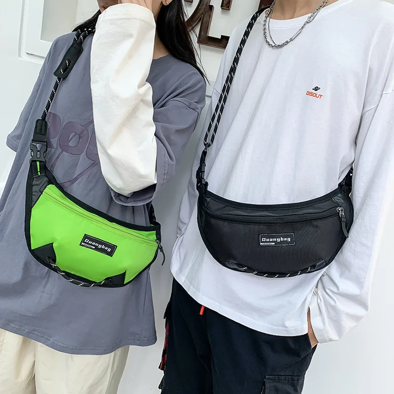 

Студенческая сумка на плечо ZoeyWork0043 в стиле instagram, Женская японская сумка через плечо в стиле Харадзюку, Мужская универсальная модная нагрудная сумка в гонконгском стиле