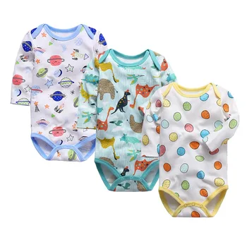 

3PSC Baby Bodysuit Girl Newborn Clothing Autumn Long Sleeve Cotton Underwear Infant Boy Baby Body Suit Clothes Sets