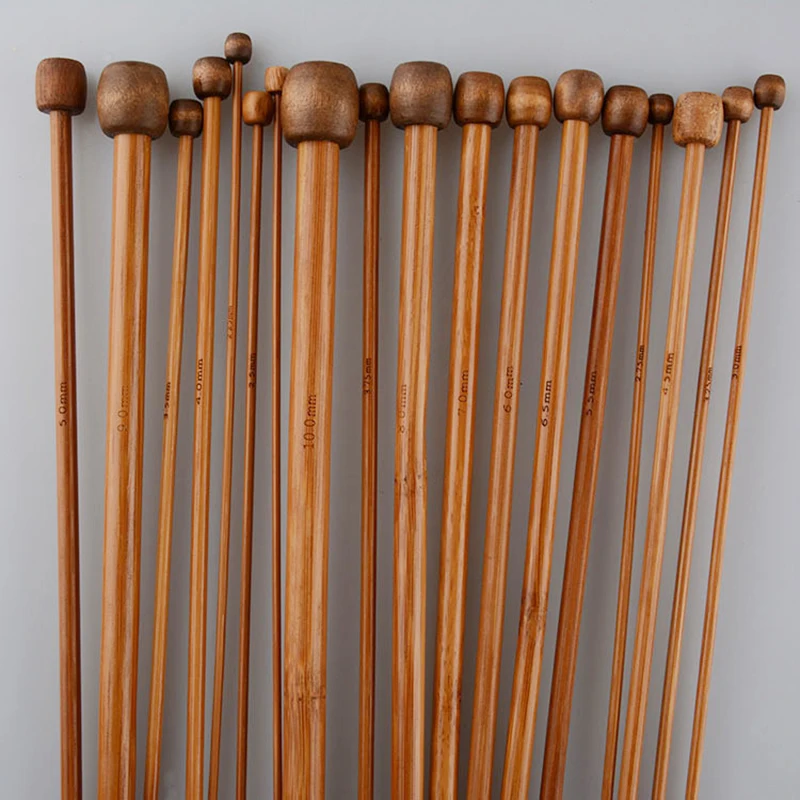 36 шт. Бамбуковые Спицы для вязания крючком Пряжа аксессуары для вязания 18 Размер s 2 шт/размер