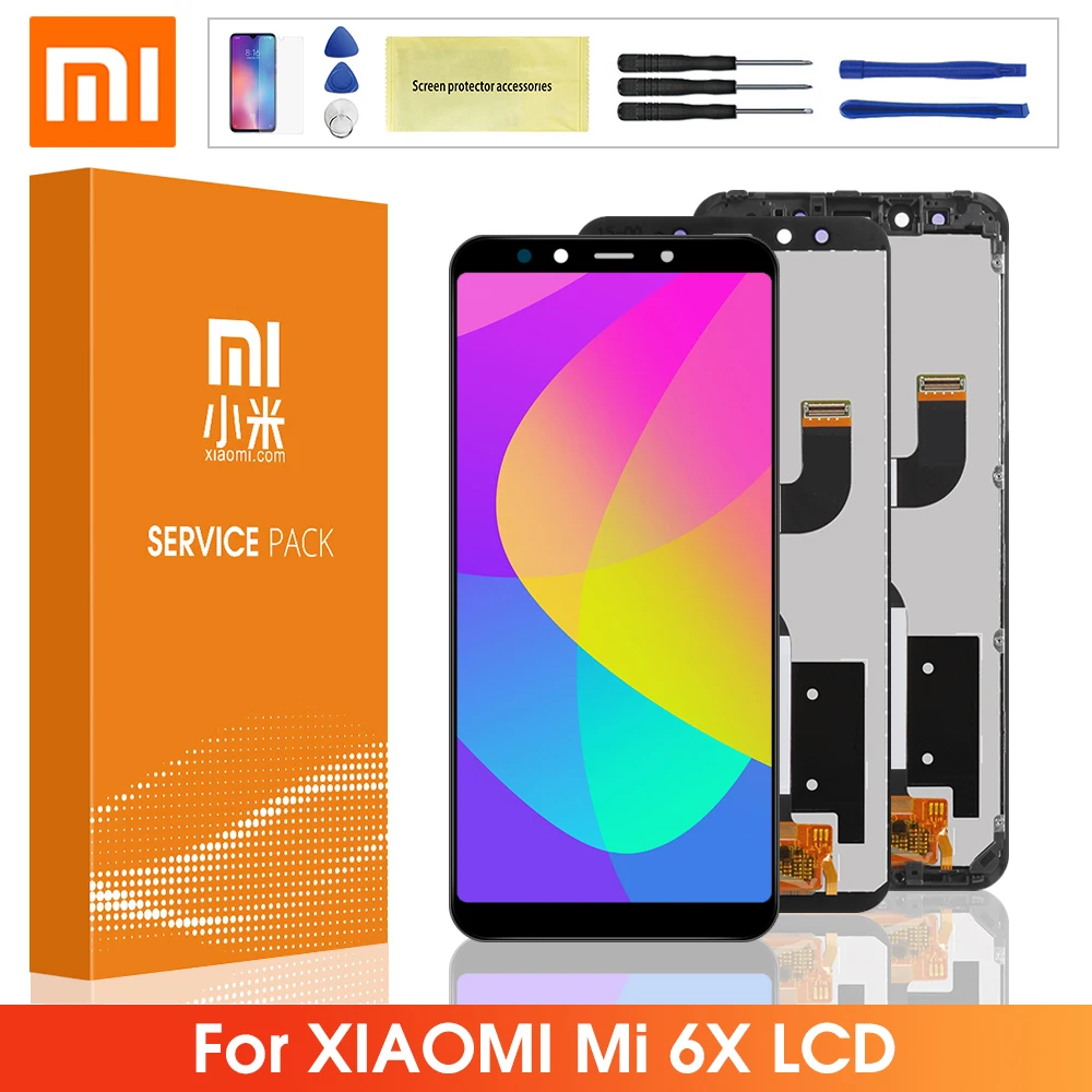 Оригинальный ЖК дисплей для Xiaomi Mi A2 MIA2/Mi 6X с сенсорным экраном дигитайзер в сборе