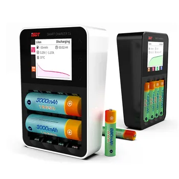 

High quality ISDT C4 8A Touch Screen Smart Battery Charger With USB Output For 18650 26650 AA Battery