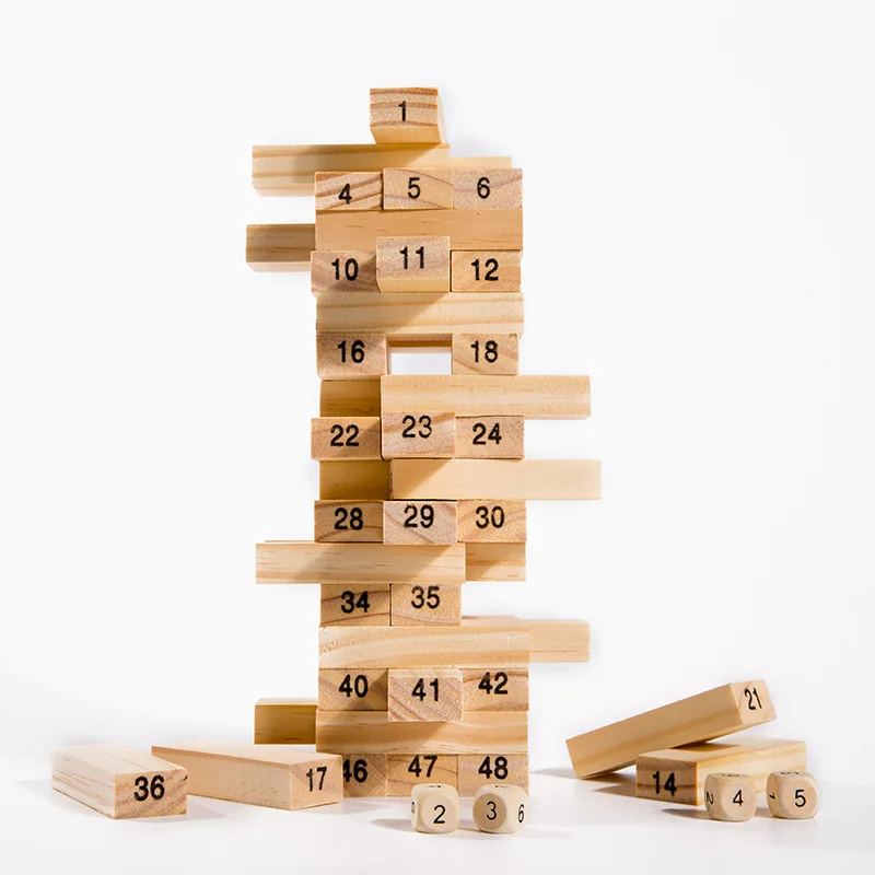 Креативные Детские кирпичи Pro Стек-ап для взрослых образовательная игра игрушка дерево Дженга настольная игра насосная деревянная палочка строительные блоки