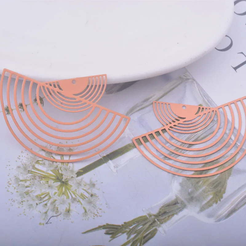 30pcs AB6412 32*45mm 황동 페인트 큰 팬 모양의 매력 얇은 펜던트 DIY 쥬얼리 귀걸이 결과