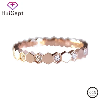 

HuiSept Fashion 925 Silver Women Ring Jewelry with AAA Zircon Gemstone Ornaments Rings for Wedding Promise Party Gift Wholesale