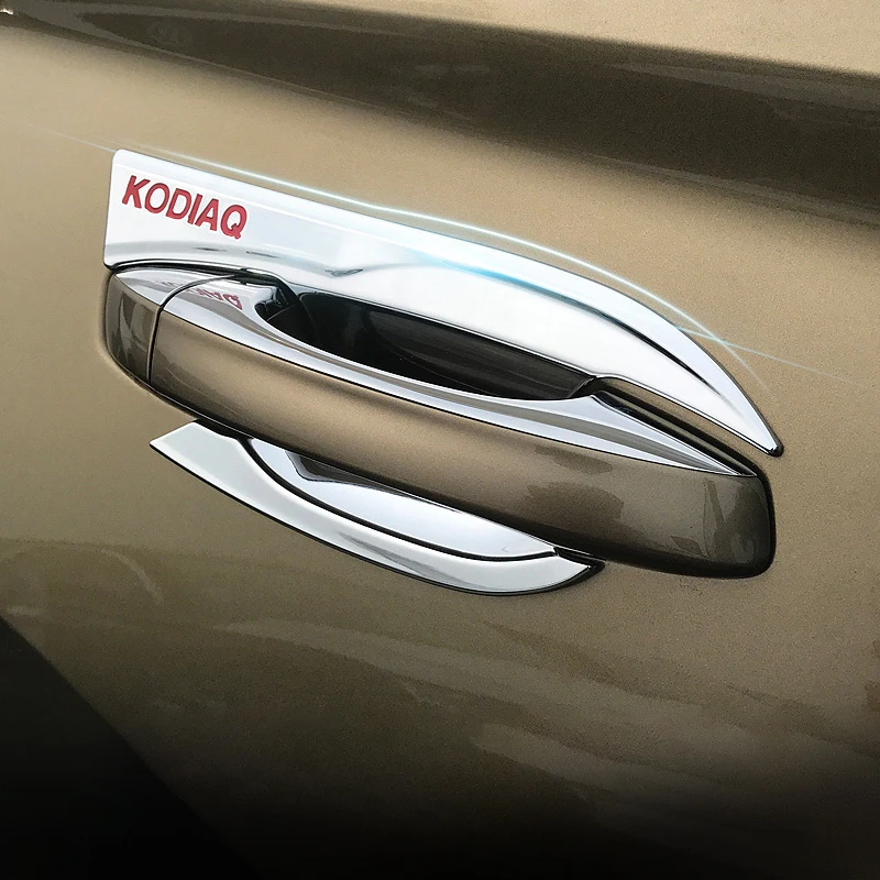Для Skoda Kodiaq 2017 2018 хромированная накладка на наружную дверь автомобиля защитная