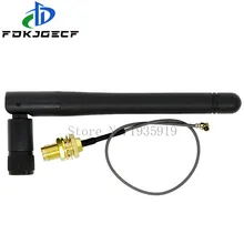 Esp8266 wifi serial módulo transceptor sem fio ipex para sma mt7681 2.4ghz 3dbi antena ganho 2.4g