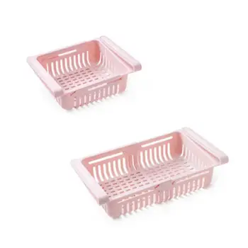 

Adjustable Stretchable Refrigerator Organizer Drawer Basket Refrigerator Pull-out Drawers Fresh Spacer Layer Storage Rack