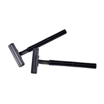 

2 Pcs Disposable Shaving Razor Razor Bathrooms Handle Stainless Steel Blade For Man Face Care Shaving Barbear Razor Black