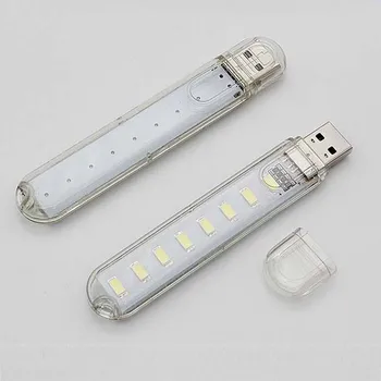 

5pcs/lot 8 LED Work Light Universal Mini LED Flashlight USB Charging Night Reading Lamp Torch for Laptop Notebook Power Bank