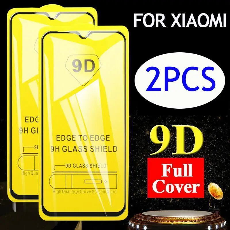 

2pcs/lot 9D Curved Full Protective Glass Film Redmi 8 7 7A 6 6A Note 8 Pro Protector For Xiaomi Mi 8 9 SE A2 Lite Tempered Glass