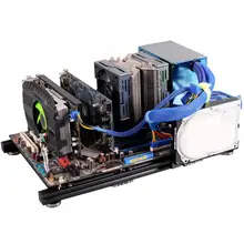 DIY Open Frame Aluminum Alloy ATX Computer PC Case Overclocking Test Platform(Black) Aluminum Computer Case