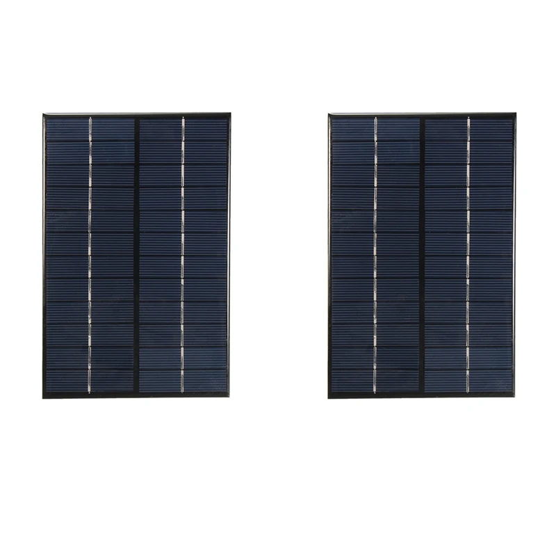 

Top-2 Pcs Polycrystalline Silicon Solar Panel Portable Solar Cells Charger DIY Solar Module System 200X130X3 Mm , 18V 4.2W & 12V