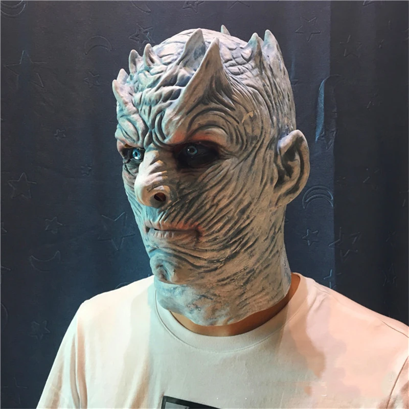Игра престолов Хеллоуин костюм ночной Король Косплей Маска Уокер лицо ночь RE зомби взрослые Косплей трон костюм маска для вечеринки