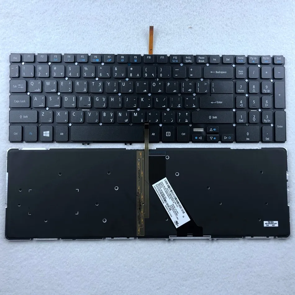 Арабская латинская немецкая португальский с подсветкой клавиатура для ACER Aspire V5