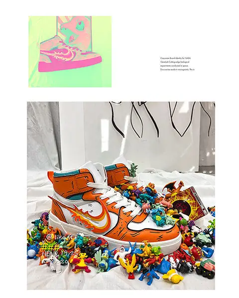 New Pokemon Pikachu Cotton Shoes Joint Mandarin Duck Men Shoes Student Sports Shoes Air Force One high-top Sneakers Trendy Shoes black ripped jeans