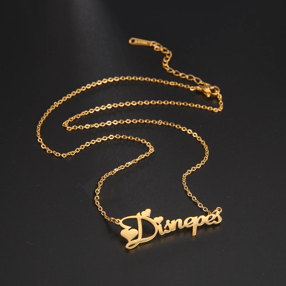 Lemegeton Benutzerdefinierte Namenskette, personalisierte arabische Herz-Schmetterlings-Unendlichkeits-Halsketten für Frauen, Edelstahl-Schmuck, Geschenke – Detail 8