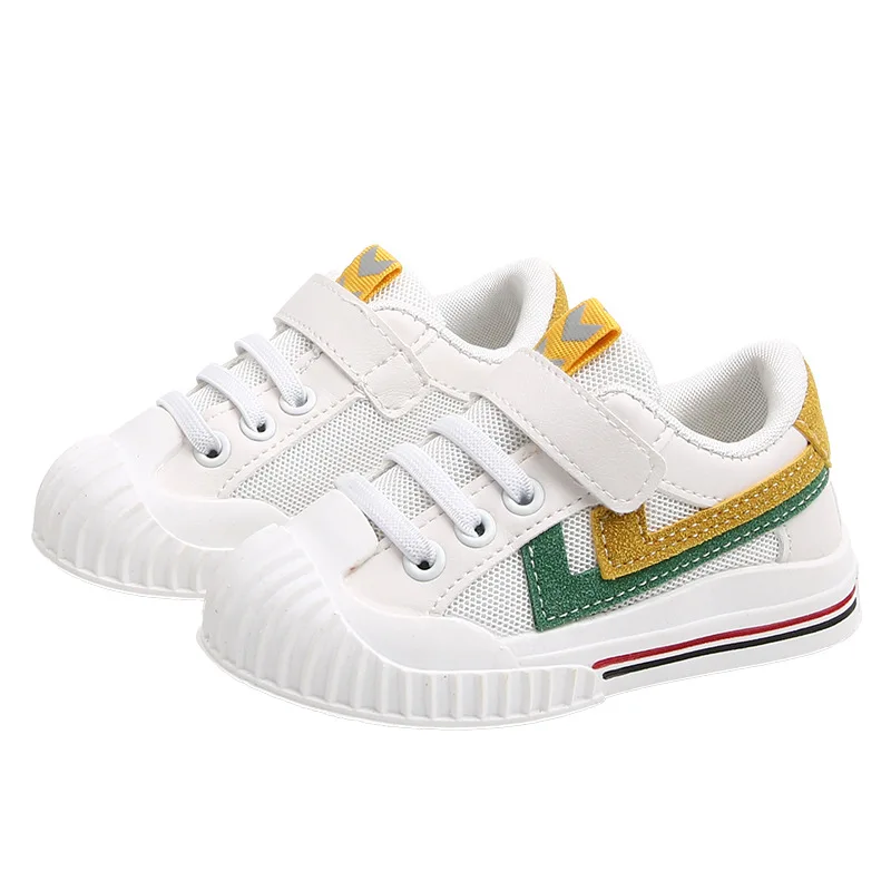 New Children Sport Shoes Winter Spring Fashion Leather Girls Mesh Sneakers Shell Head Trainer running Casual | Детская одежда и