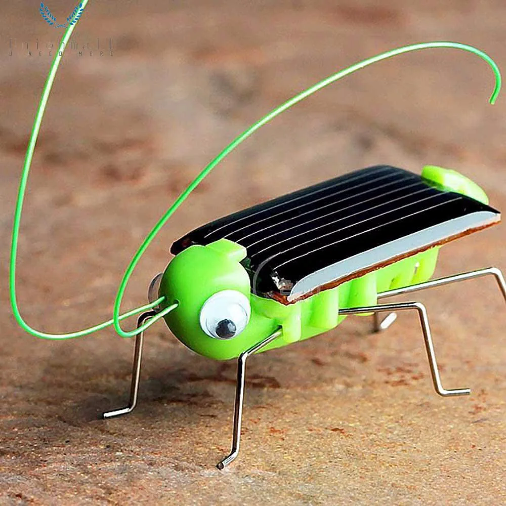 Солнечная энергия Grasshopper игрушки power ed Grasshopper робот игрушка Зеленый развивающий необходимый гаджет Солнечная без батарей для детей 3 года