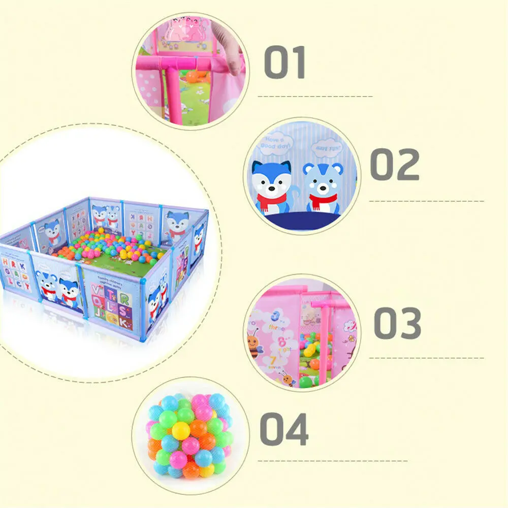  Baby Playpen Fence Plastic Baby Safety Fence Pool Folding Guard Protection Safety Products Infant C