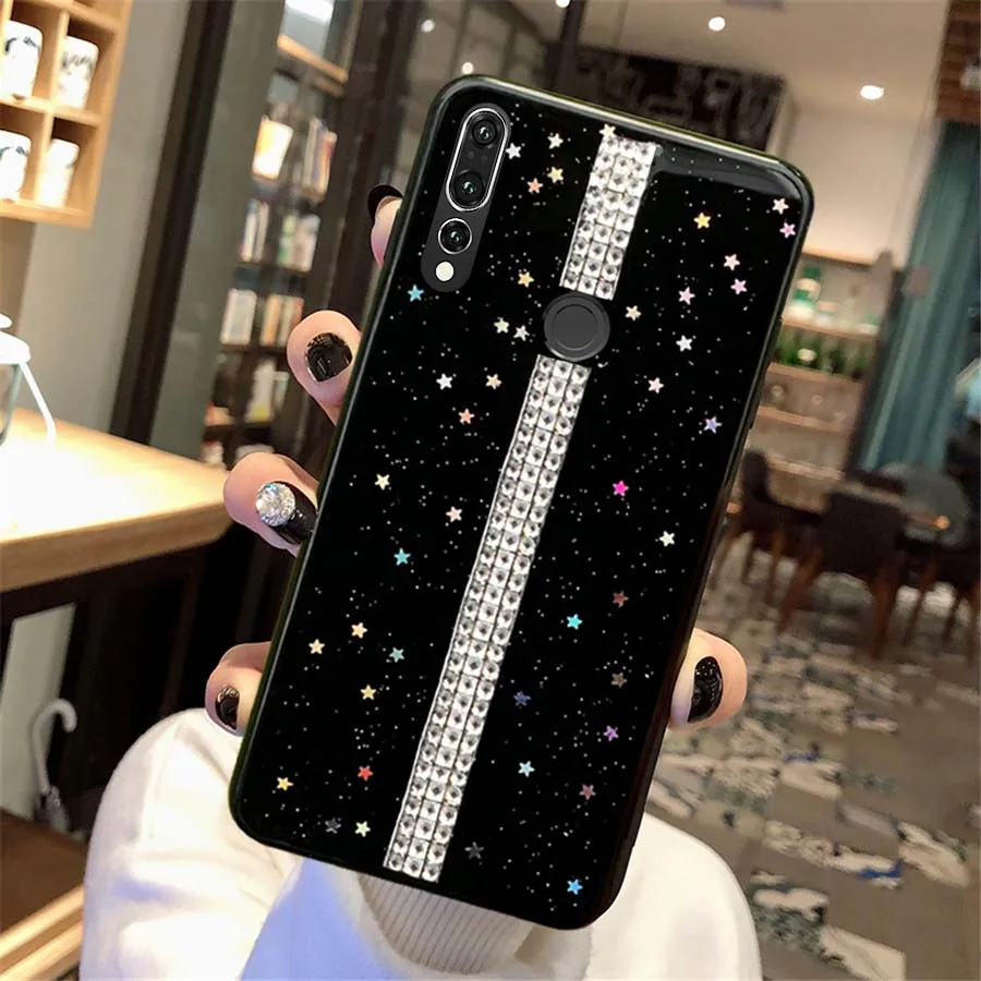 

Case For Huawei Y9 Prime 2019 Case Shockproof Bumper White Diamond Starry Cover For Huawei P Smart Z Cover Y9 Prime 2019 Fundas