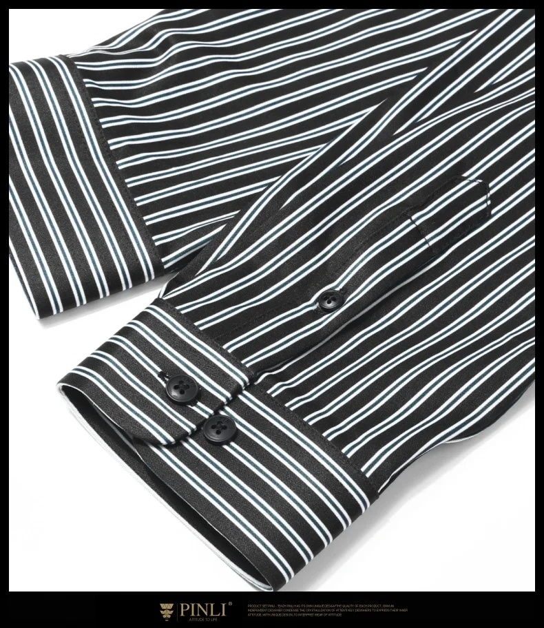 Blusas Limited Full Camisa Social Pinli осень 2019 Новая мужская рубашка в полоску с длинными рукавами для отдыха B193113092