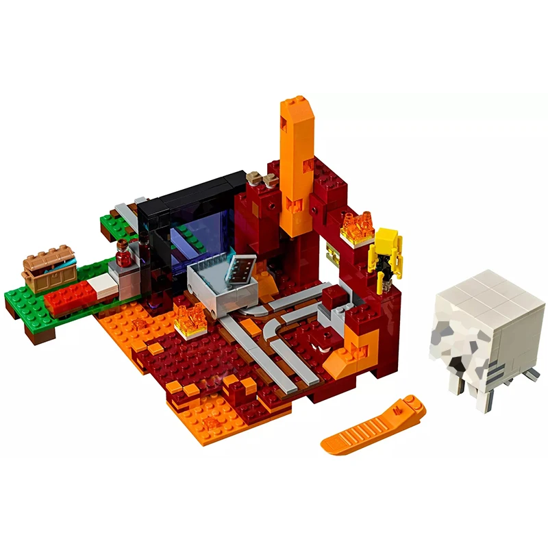 My World Series 527 шт. Nether Portal строительные блоки детские кирпичи модели образовательных игрушек для детей подарочные наборы к Рождеству