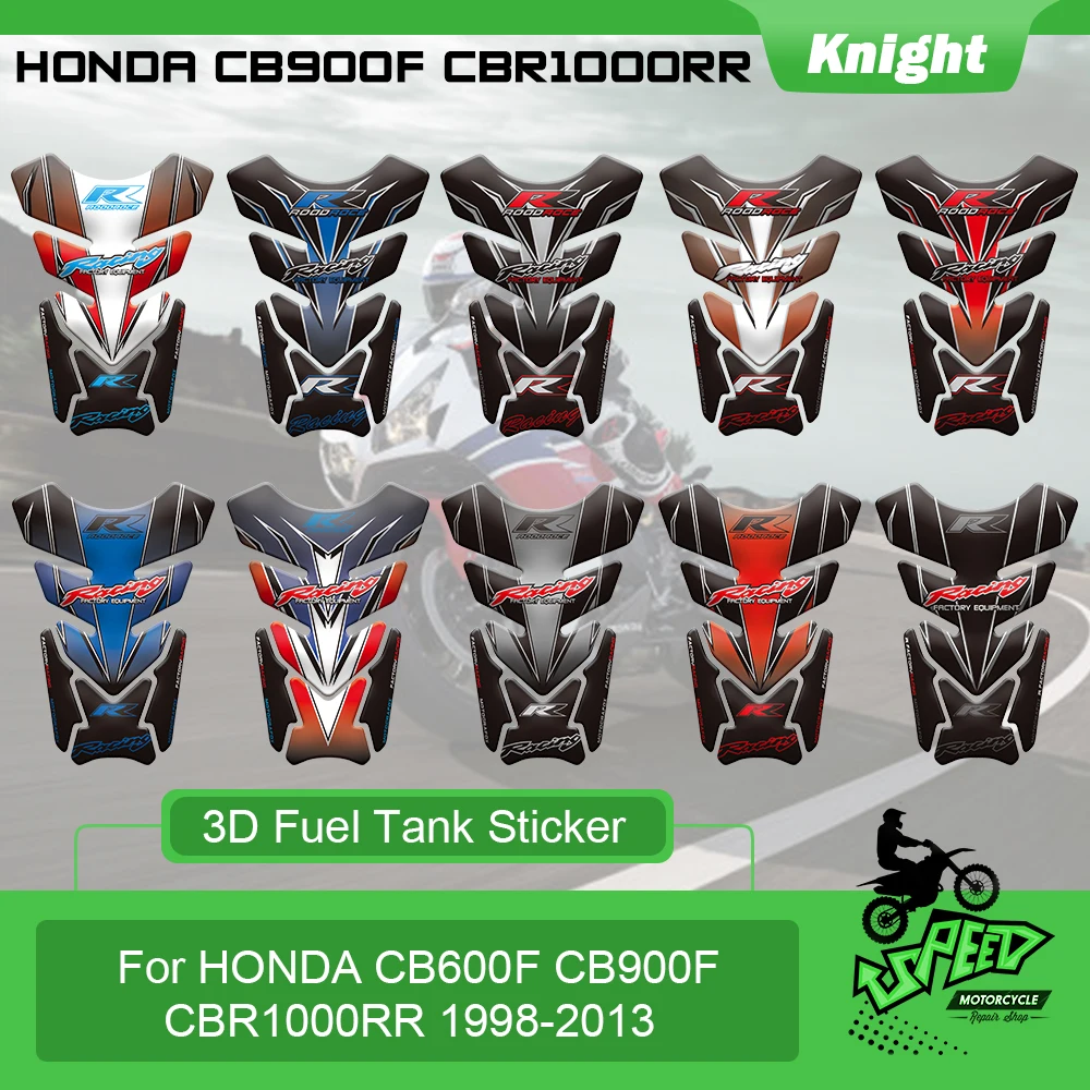 

Motorcycle 3D sticker anti-scratch fuel tank pad protection fish bone sticker shell for Honda CB600F CB900F CB1000RR 1998-2013