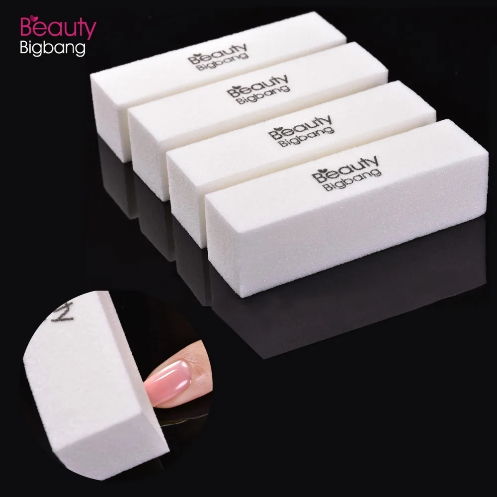 

BEAUTYBIGBANG 9.4*2.5*2.5cm Sponge Nail File White Sanding Buffer Block for Nail Polish Nail Art lime a ongle nagelvijl paznokci