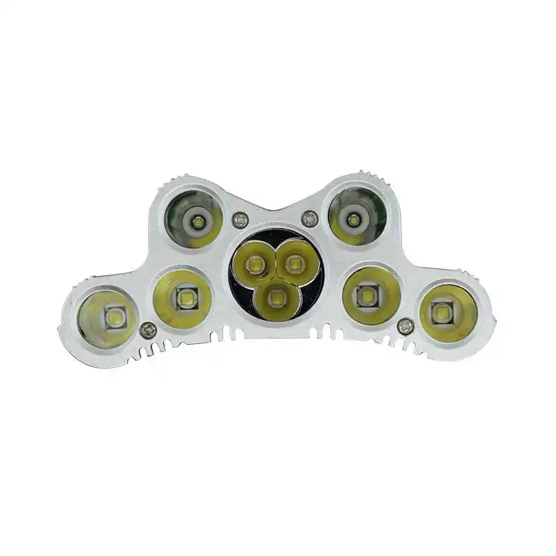 Powerful 9 LED USB Headlamp 25000 LM XML T6 Q5 LED Head Torch Forehead Light Frontal Flashlight 18650 Headlight+USB Cable