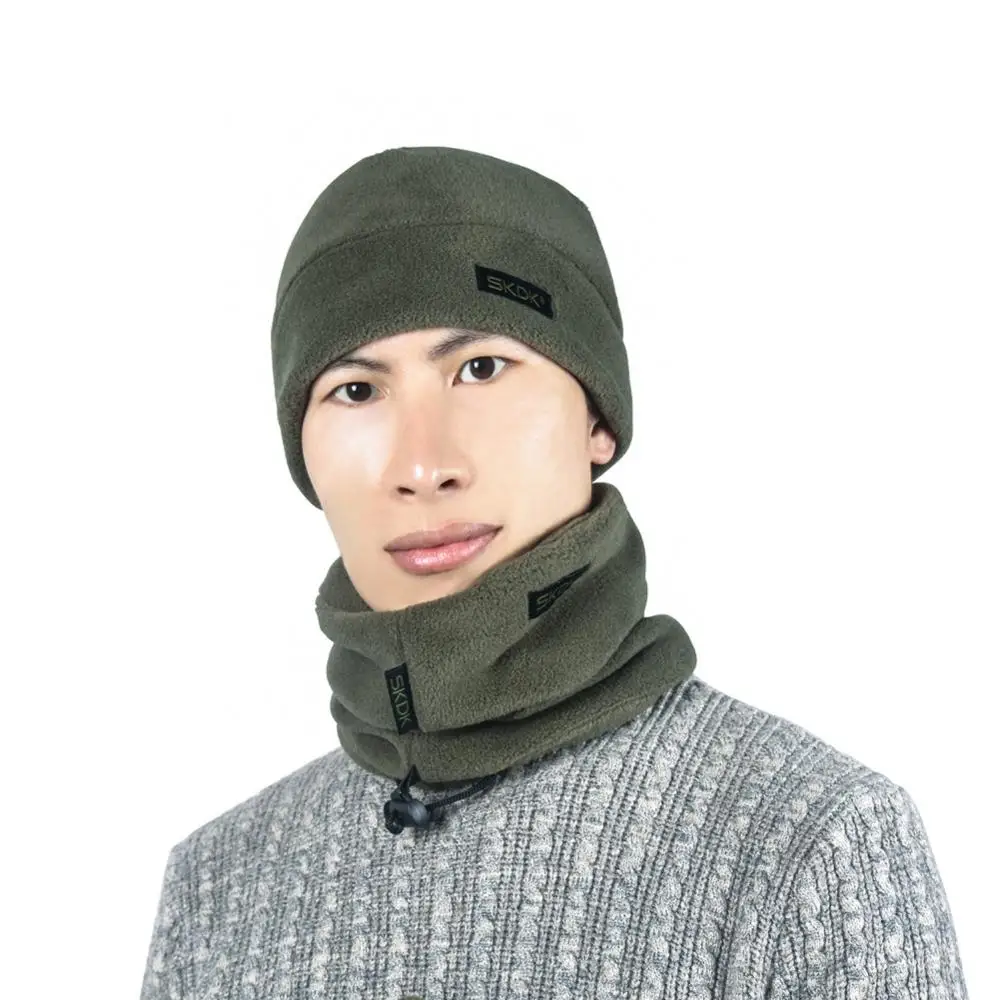 

3pcs/set Men Women Scarf Hat Gloves Set Three-Piece Winter Warm Set Fleece Slouchy Beanie Hats Scarves Warm Clothing Kit