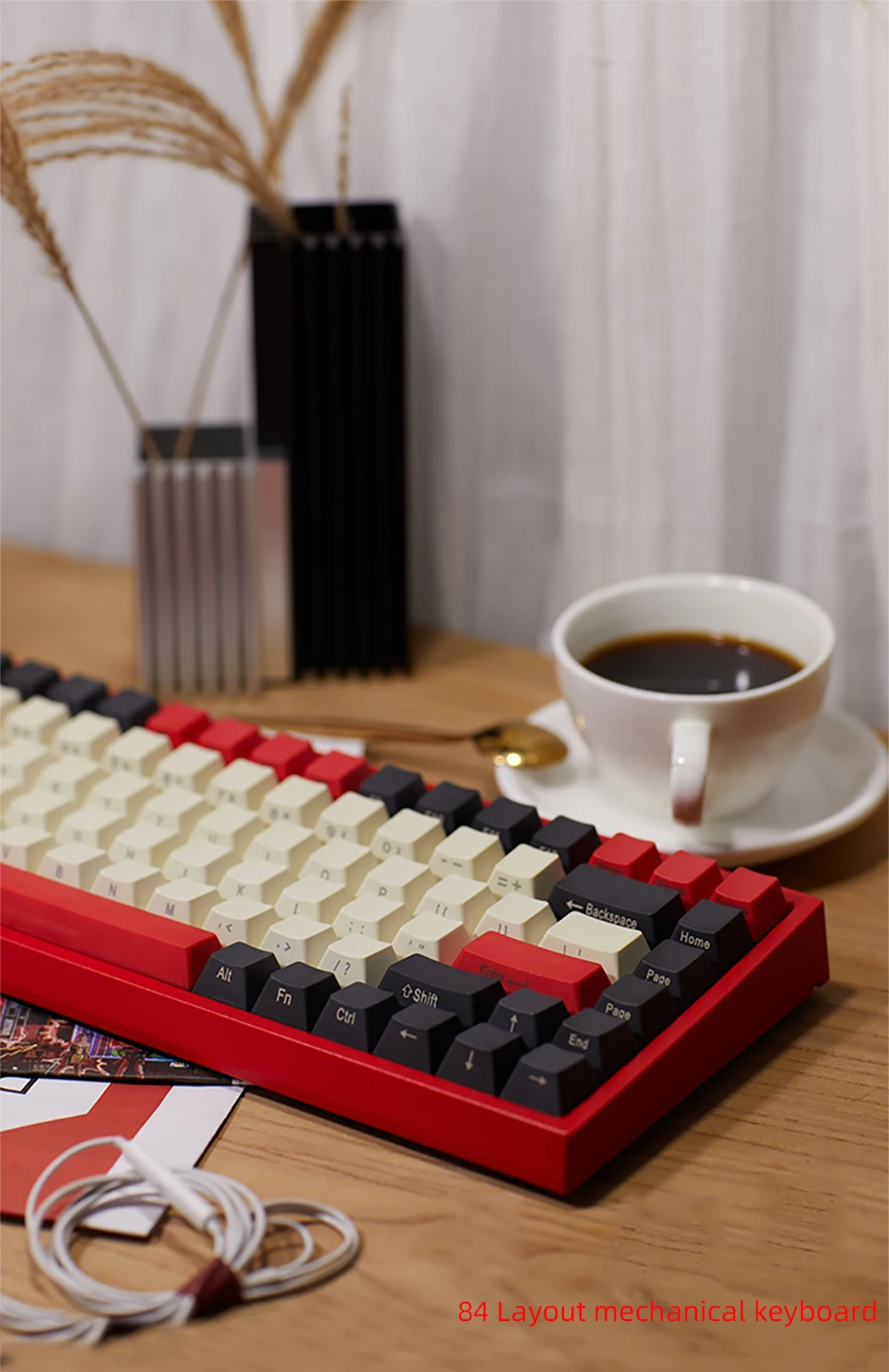 Keycool 84 клавиши механическая мини Механическая игровая клавиатура Cherry MX Swith 80% раскладка PBT keycaps