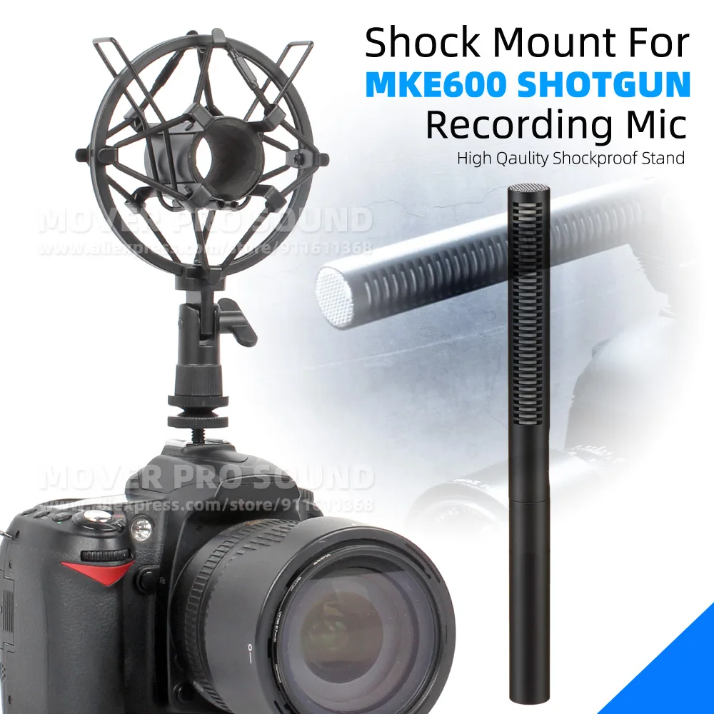Suspension Microphone Shock Mount For Sennheiser Mke 600 Mke600 Shotgun