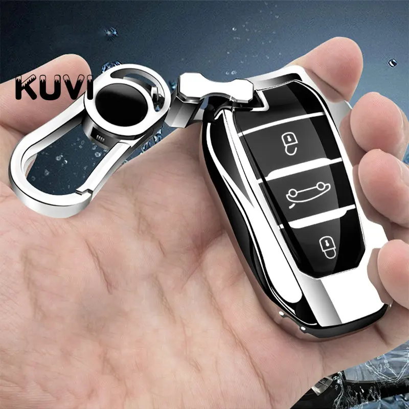 Soft TPU Car Remote Key Case Cover for Peugeot Citroen