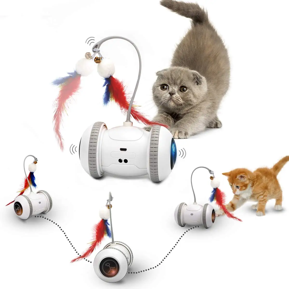 Automatic Sensor Cat Toys Interactive Smart Robotic Electronic Feather
